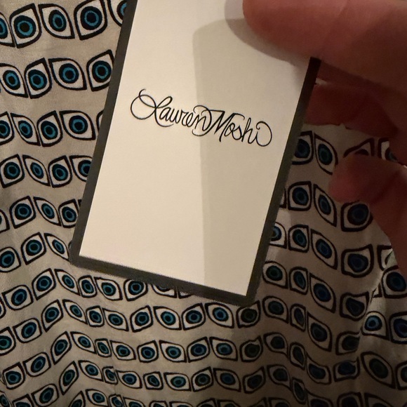 NWT Lauren Moshi Zena Deep Back All Over Evil Eye Tank Large - Picture 6 of 11